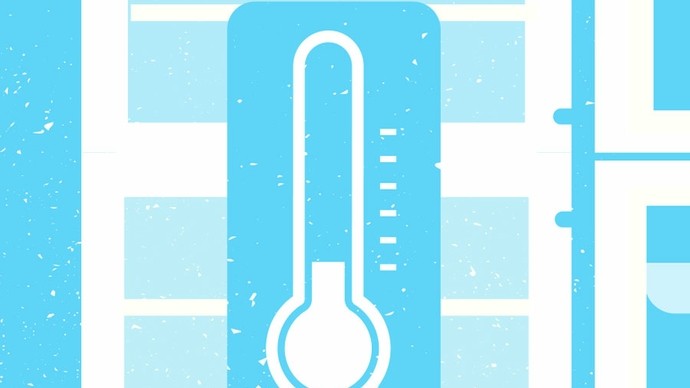 Thermometer in a fridge