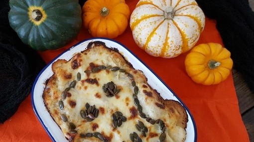 pumpkin lentil lasagne