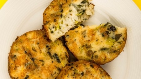 bubble and squeak patties on a plate