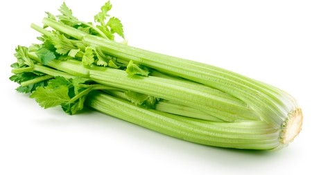 A bunch of fresh celery