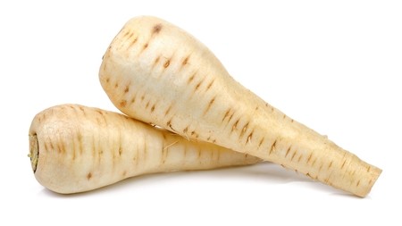 A couple of raw parsnips