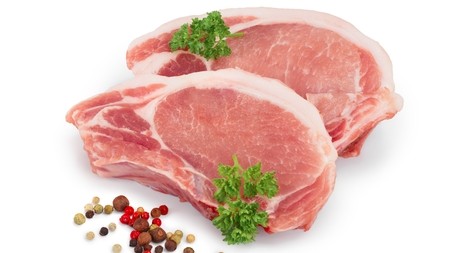 Cuts of raw pork